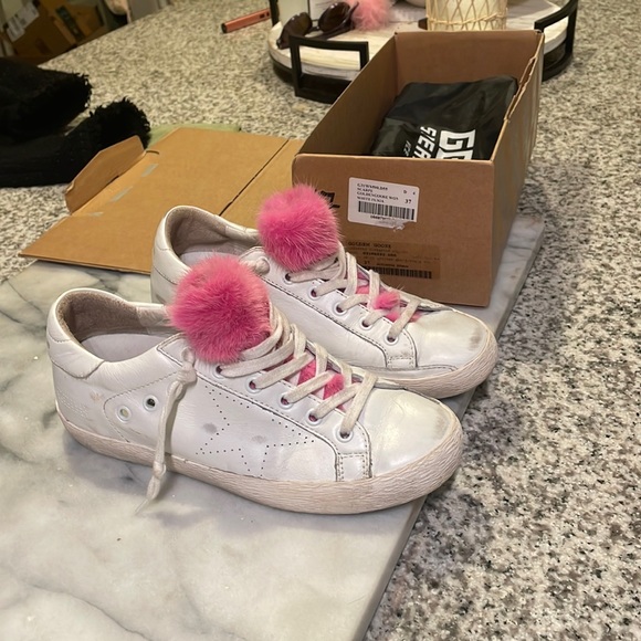 Golden Goose Shoes - Golden Goose fur Superstar sneakers size 37